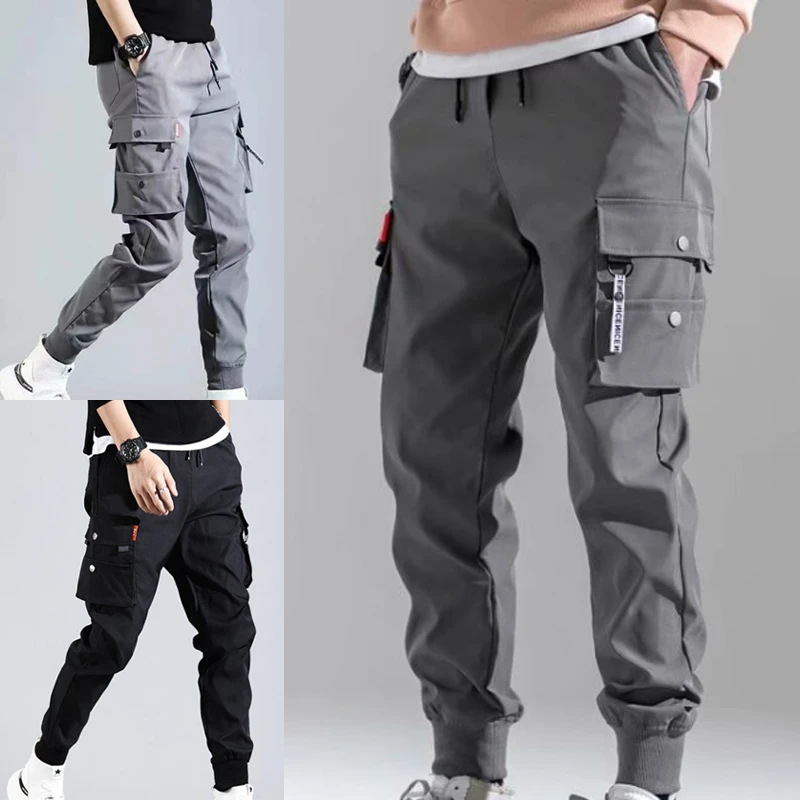 

Thin Design Men Trousers Jogging Military Cargo Pants Casual Work Track Pants Summer Plus Size Joggers Men's Clothing Teachwear