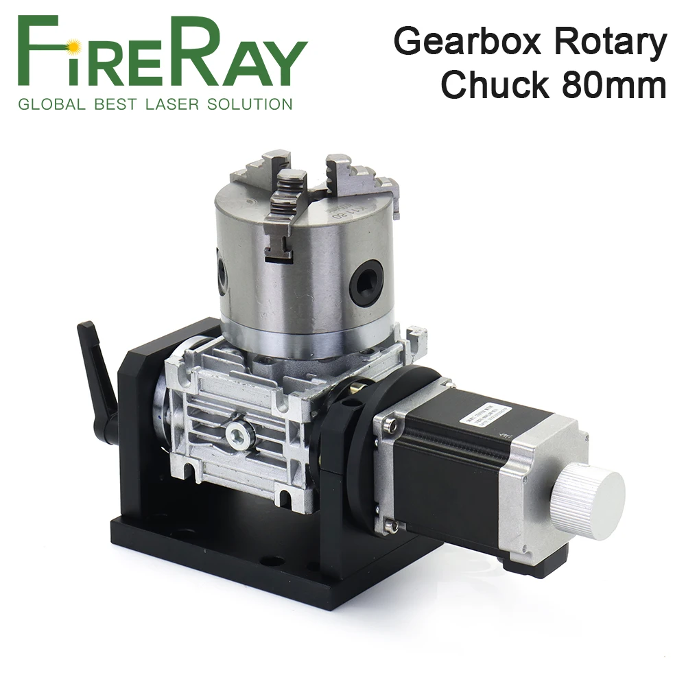 

Fireray Gearbox Rotary Worktable Chuck 80mm for Laser Marking Welding Cutting Machine