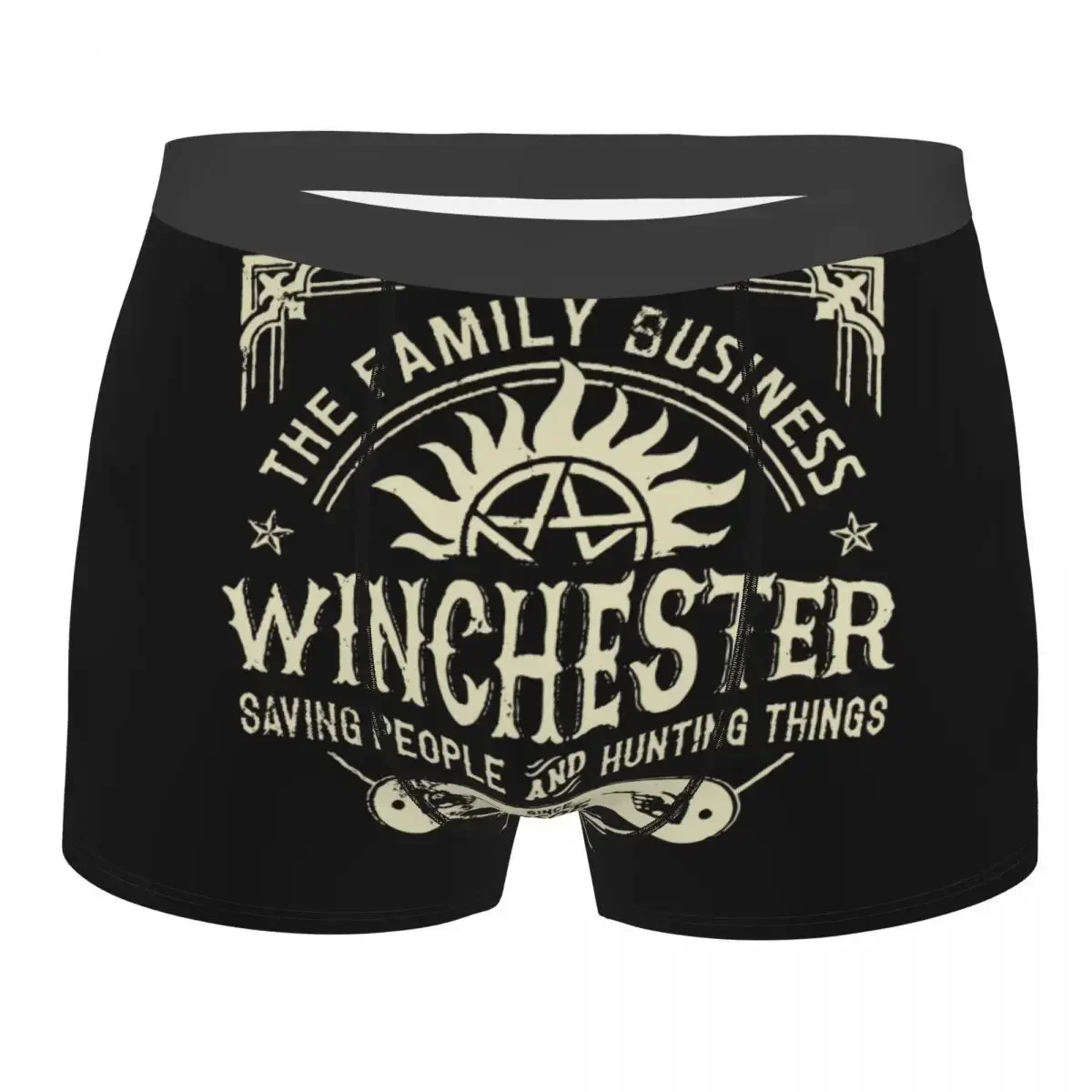 Sexy Boxer Shorts Panties Briefs Man Hip Hop Supernatural Winchester Underwear Soft Underpants for Male Plus Size