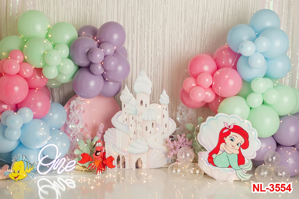 1st Birthday Party Glitter One Backdrops Balloons Floral Butterflies Photographic Newborn Baby Shower Decor Backgrounds Banner