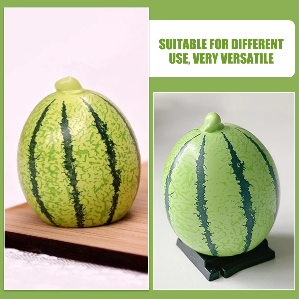 

6pcs Simulated Watermelon Miniature Fruits Decor Artificial Toys Smooth Surface Realistic Look Home Decor Photo Props