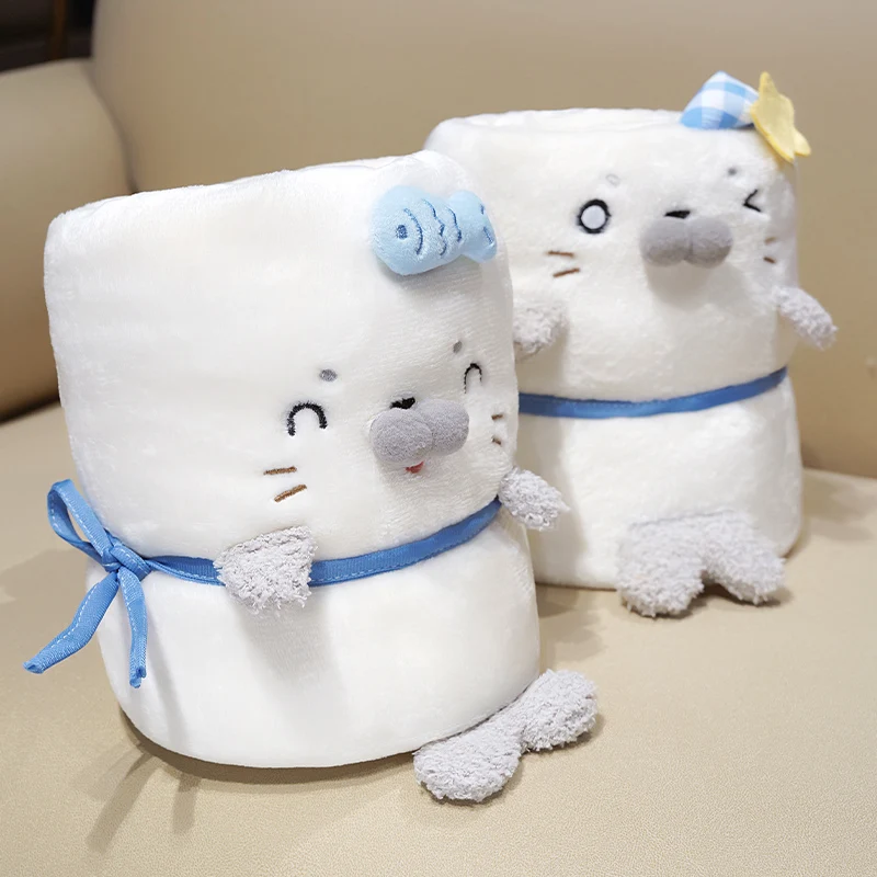 

Милое фланелевое одеяло с изображением тюленя, мультяшное животное, мигающее улыбка, печать, мягкое одеяло для сна, подарки для девочек, зимние теплые плюшевые куклы для сна