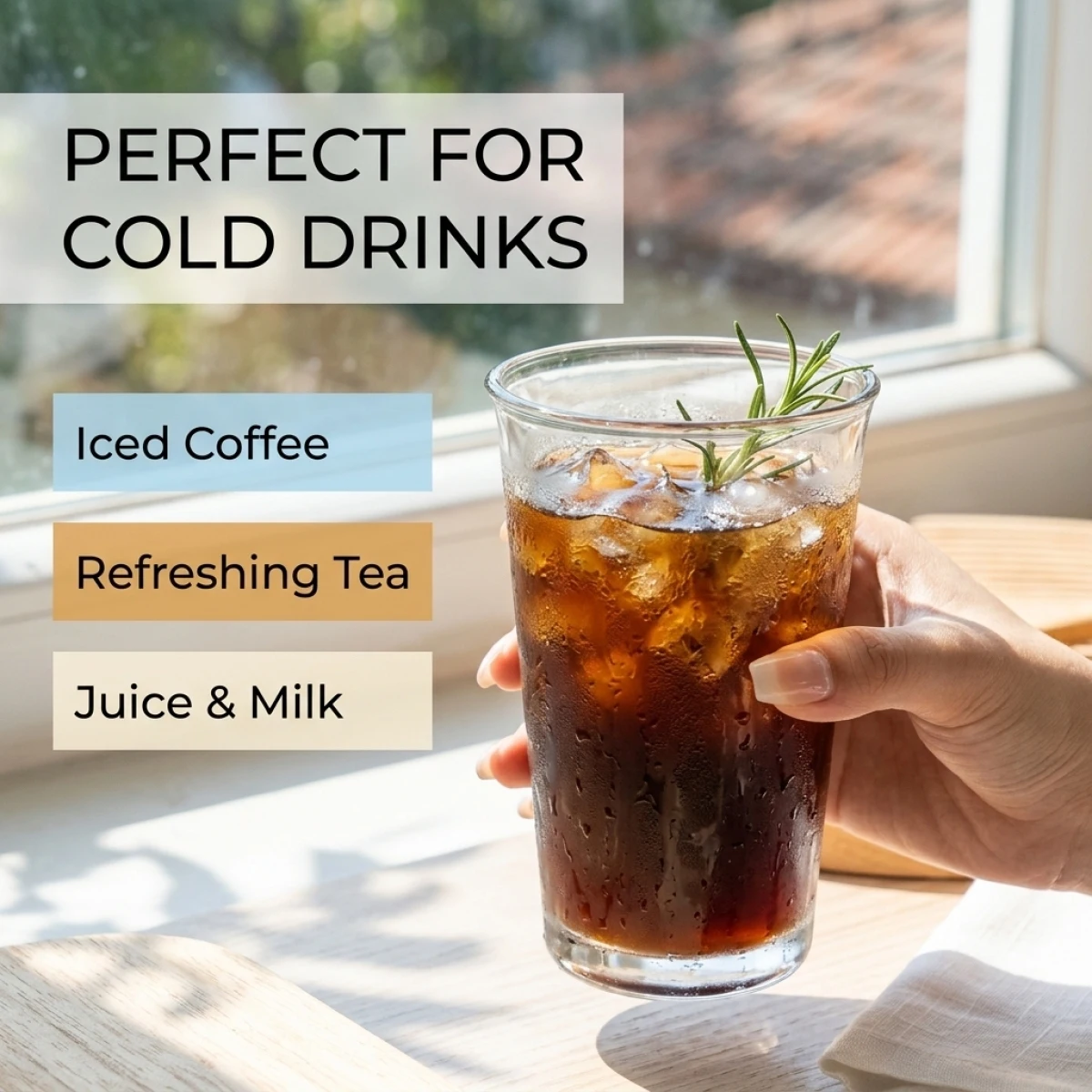 

Durable Thick Base Glass Cup–Lead-Free Borosilicate,Heat Resistant,Smooth Polished Rim, Crystal Clear,Daily Essential