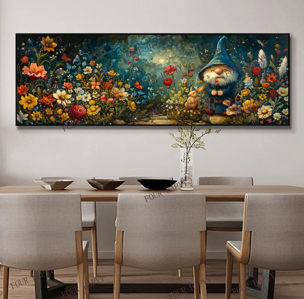 

5D DIY Large Diamond Painting Cross Colorful Flowers Landscape Wall Art, Full Round Drill, Embroidery Home Decor