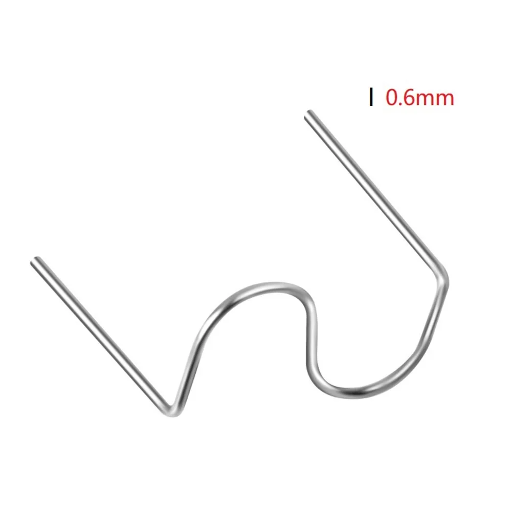 100Pcs 0.6/0.8mm Hot Staples Stainless Steel A/B/C/D/E/F/G/H/I For Car Bumper Plastic Welding Machine Repairing Tools Kit