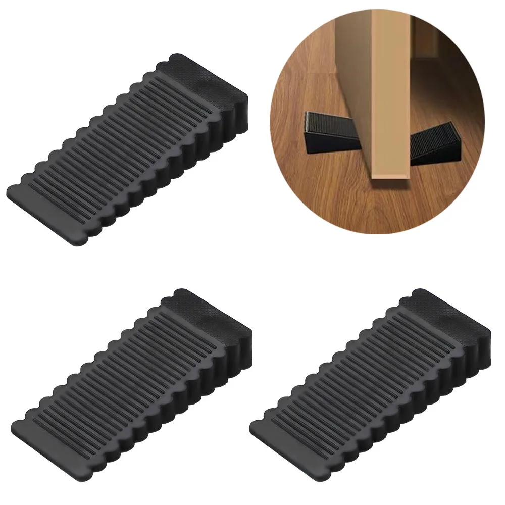 

2pcs Safety Silicone Door Stops Block Wedge Stop Door Stopper Home Offices Door Rear Retainer Impact Stopper Rubber Stops Device
