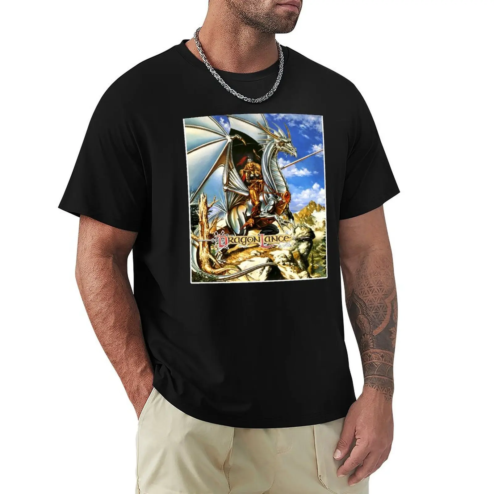 Silver General Dragonlance T-Shirt t shirt for man 100 percent cotton T-Shirt