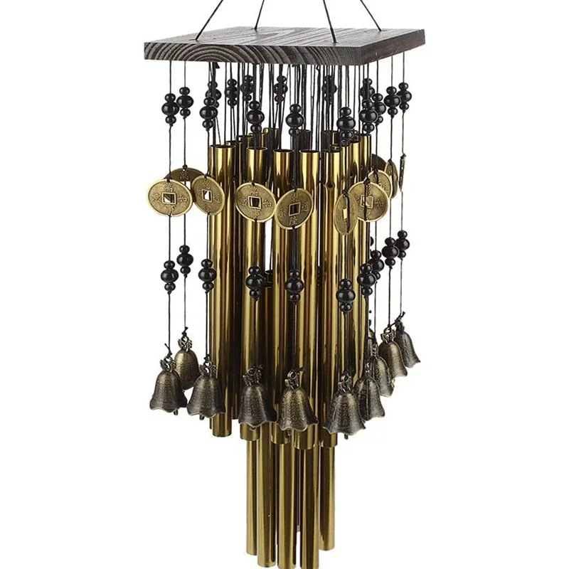 

New Outdoor Indoor Metal Tube Wind Chime with Copper Bell Large Windchimes For Yard Patio Garden Terrace Decoration 80cm