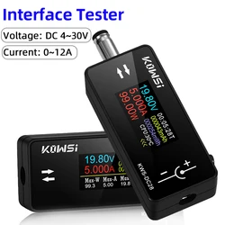 KWS-DC28 Interface Tester 0.96 inch TFT HD Digital Display DC Voltage Ammeter Power Meter Cell Phone Charging Tester Detector