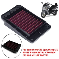 Motorcycle High Flow Air Filter Intake Cleaner For SYM Symphony125 Symphony150 RV125 RV150 RV180 CRUISYM 150 180 XS110T FNX150