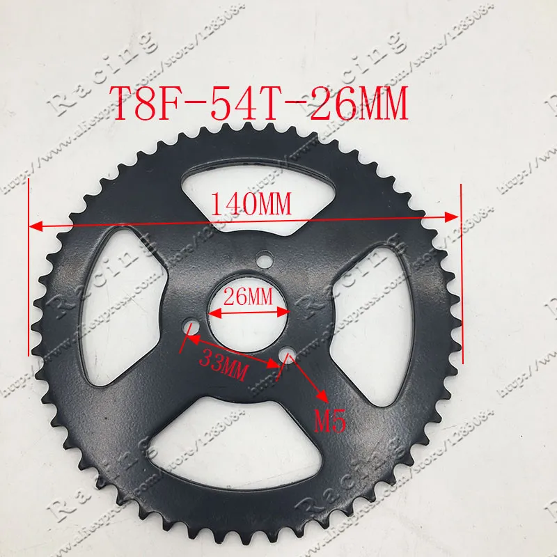 35 44 54 64 74 Tooth 44T 54T 64T 74T T8F 35MM Rear Sprocket Mini Moto ATV Quad Dirt Pit Pocket Bike Cross 47cc 49cc Parts