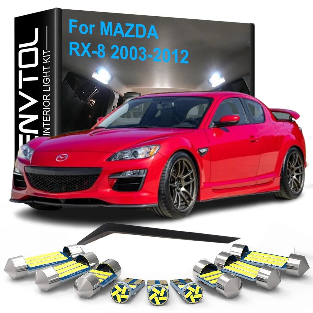 14 stücke LED Innen Lichter Kit Canbus Für Mazda RX-8 2003 2004 2005 2006 2007 2008 2009 2010 2011 2012 auto Dome Stamm Tür Lampen