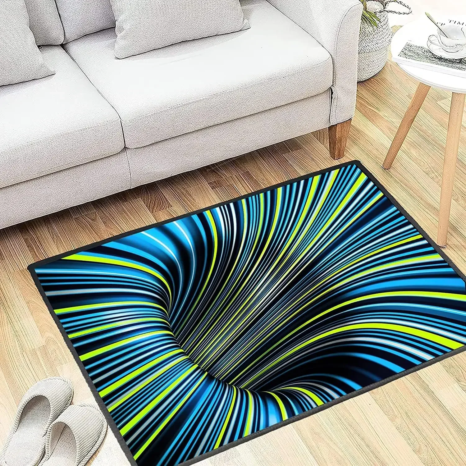 Tapis 3D Vortex Icidal Sion pour la décoration intérieure, porte d\'entrée, salon, cuisine, couloir, balcon, polymères de sol chauds