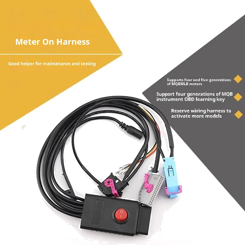 MQB Cluster 12V Power Test Cable 4th ID48 Key Program Cable 5th Cluster Cable MQB NEC35XX MQB48 Instrument fit VVDI2