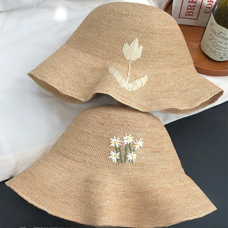 

Новая соломенная шляпа из натуральной рафии ручной работы 2026 года для женщин: летняя, с защитой от солнца и УФ-излучения, широкополая, пляжная, в корейском дизайнерском стиле