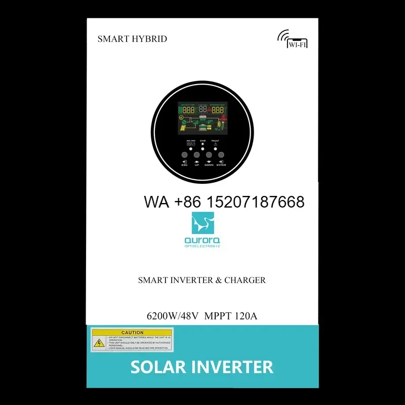 Wmwmnu for High Frequency 11KW 48VDC to 230VAC Solar Hybrid Inverter Max PV 90-500VDC Support Lithium for Residential System