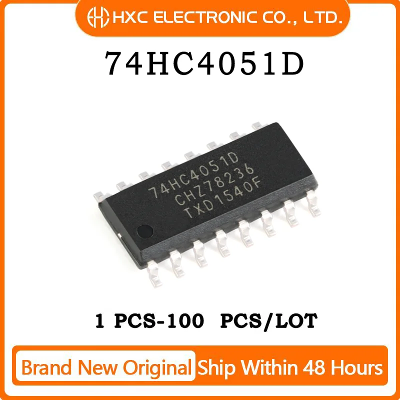 

10PCS/100PCS 74HC4051D IC MUX 8:1 130OHM 16SOIC 100% New Original Chips
