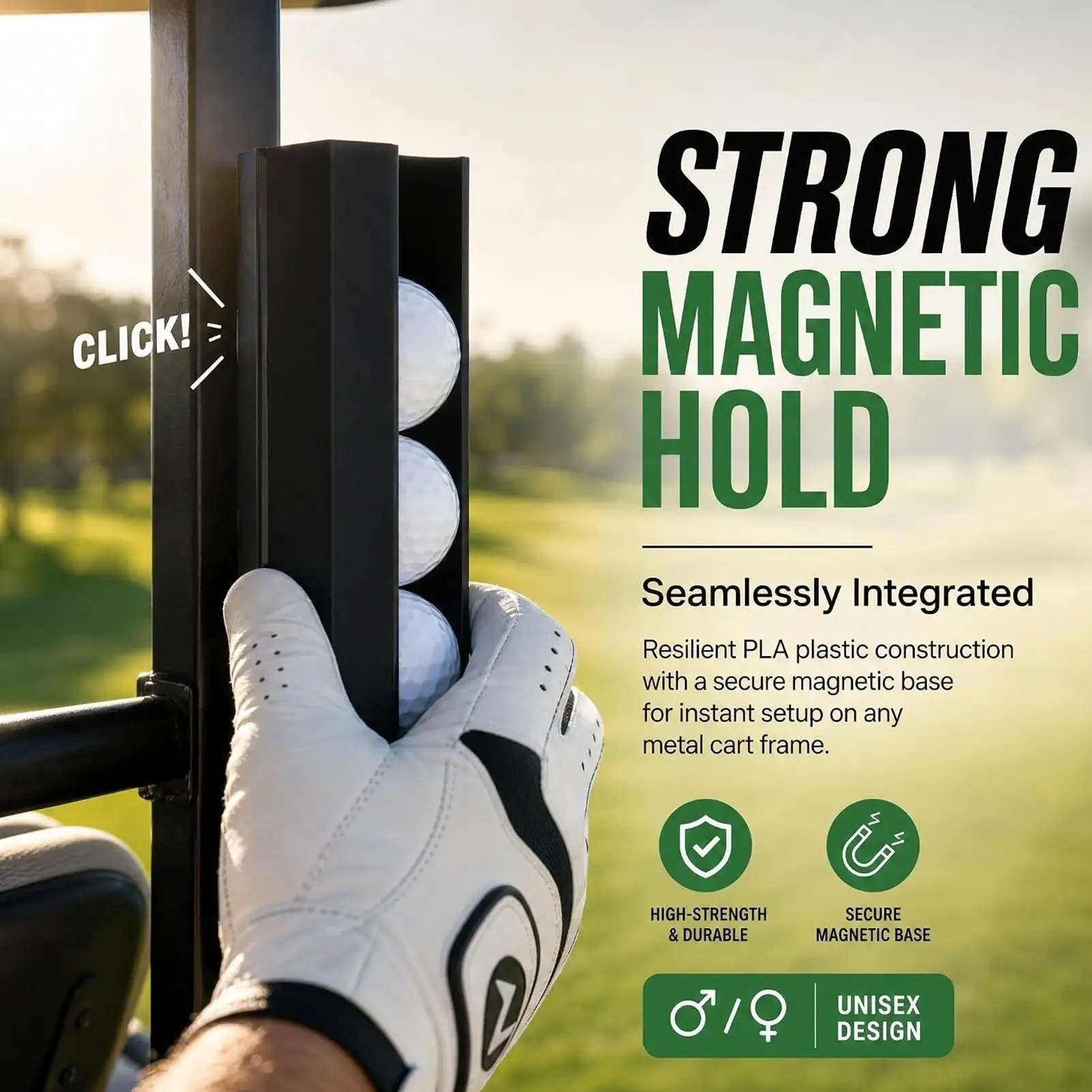 Quick Release Magnetic Storage Rack Golf Ball Holder Portable Golf Tee Holder For Golfers Adults Players Beginners Outdoor