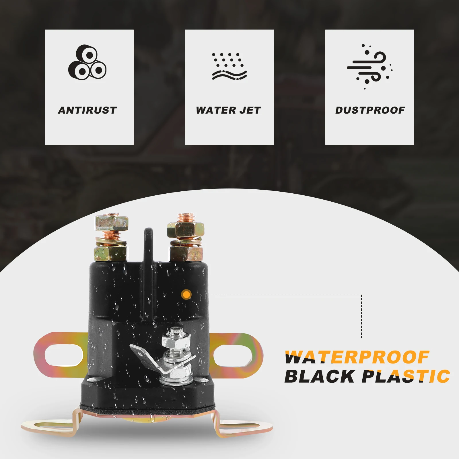 2PCS Rasaerba Avviamento Solenoide Sicuro Impermeabile Zero Turn Rasaerba Avviamento Solenoide Relè Rasaerba Trattore per Gas Precedente