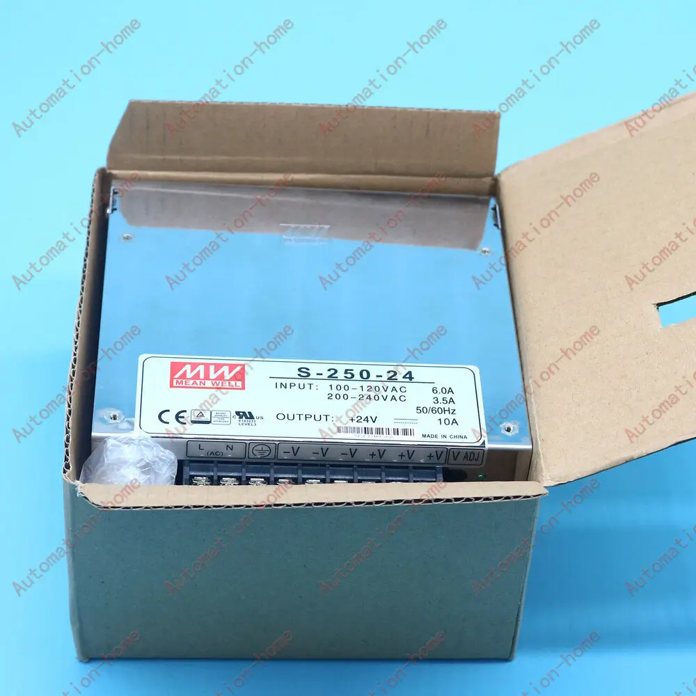 1pc New MEAN WELL S-250-24 24V 10A Switching Power Supply #QW