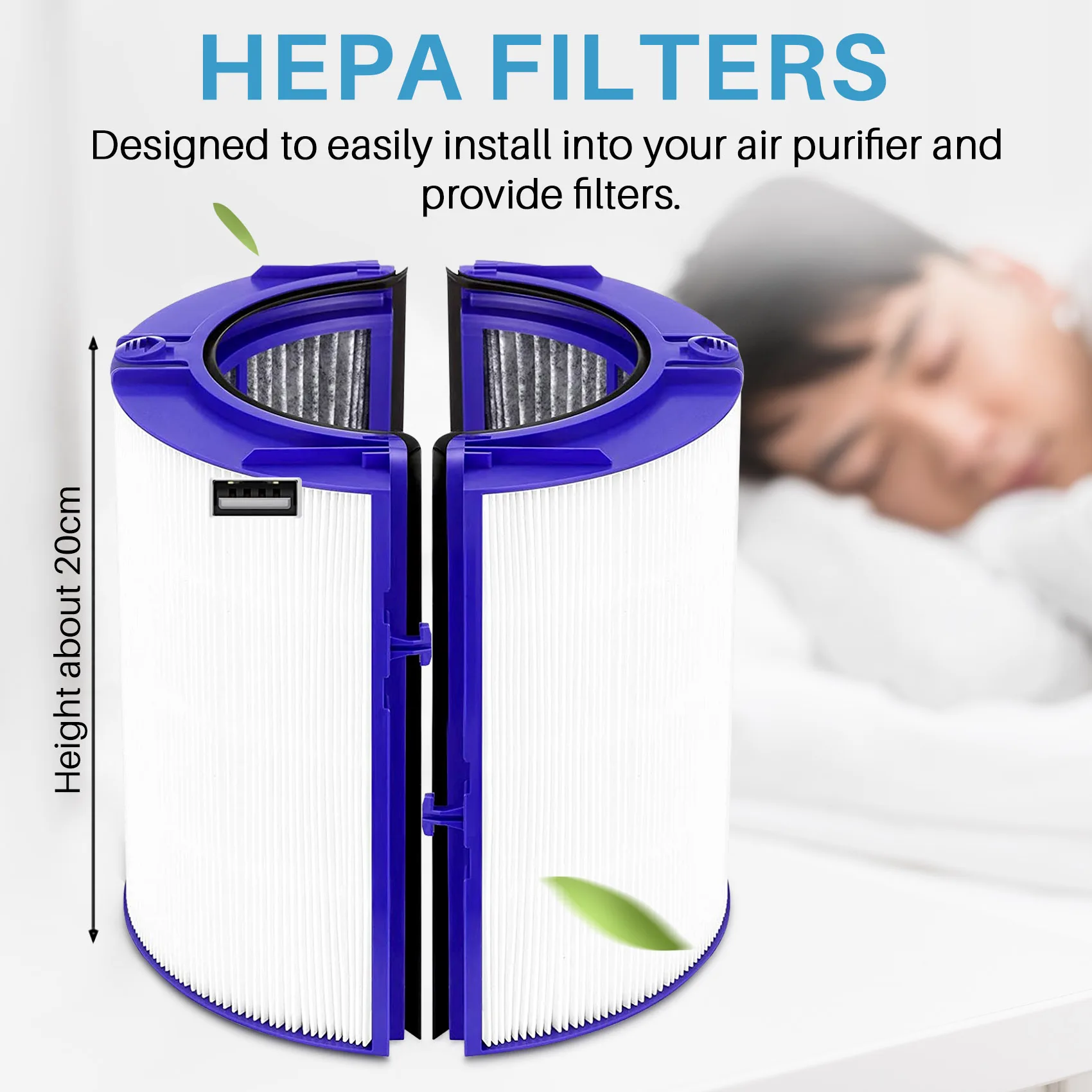 A66T-HEPA Filter Replacement Part For Dyson TP06 HP06 PH01 PH02 Air Purifier True HEPA Filter Set Compare To Part 970341-01 view 2