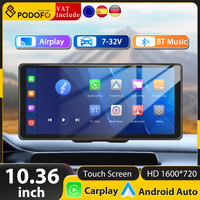 Podofo 10.36-inch Screen Carplay Portable Smart Player Supports Android Auto CarPlay With Voice Control Android For Universal