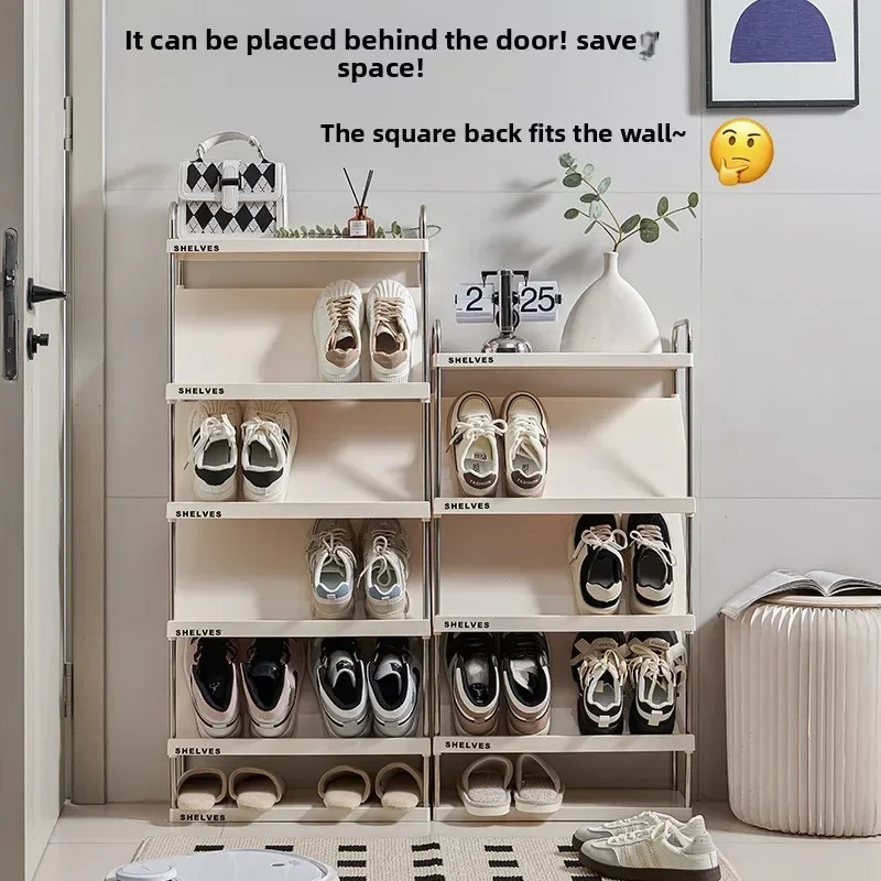 Multifunctional shoe rack doorway dormitory rental room storage shoe cabinet household bedroom large capacity multi-layer