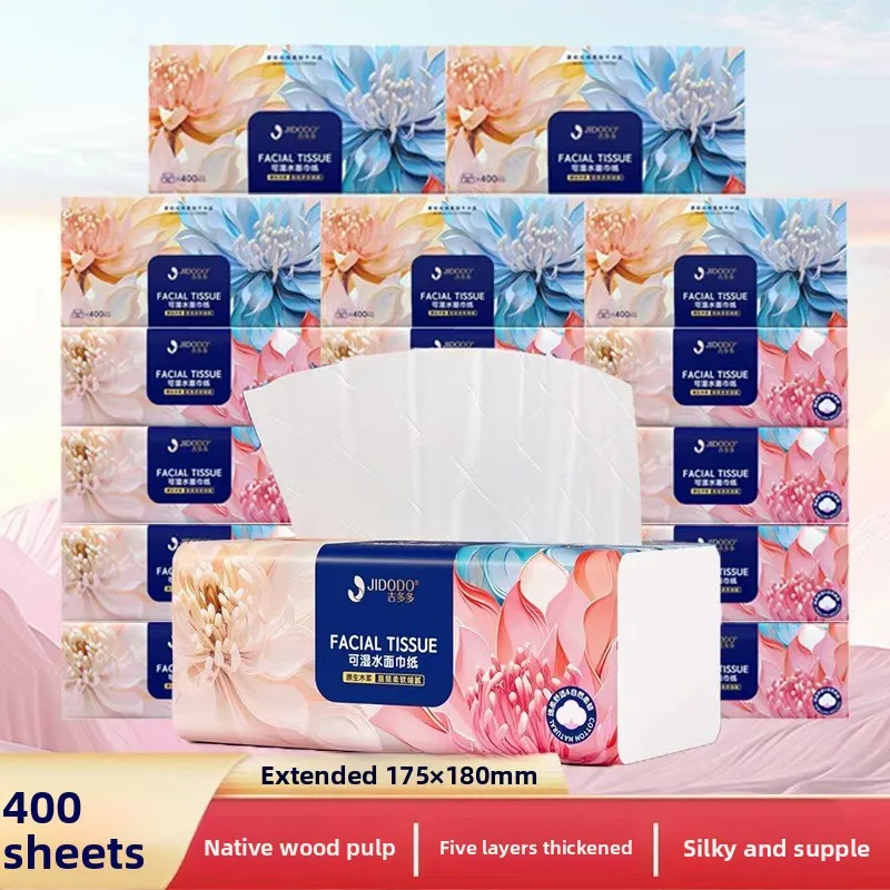 

6-18 упаковок, 400 листов 5-слойной бумаги 80, салфетки, салфетки для рук, туалетная бумага, деревянная папиросная бумага большого размера