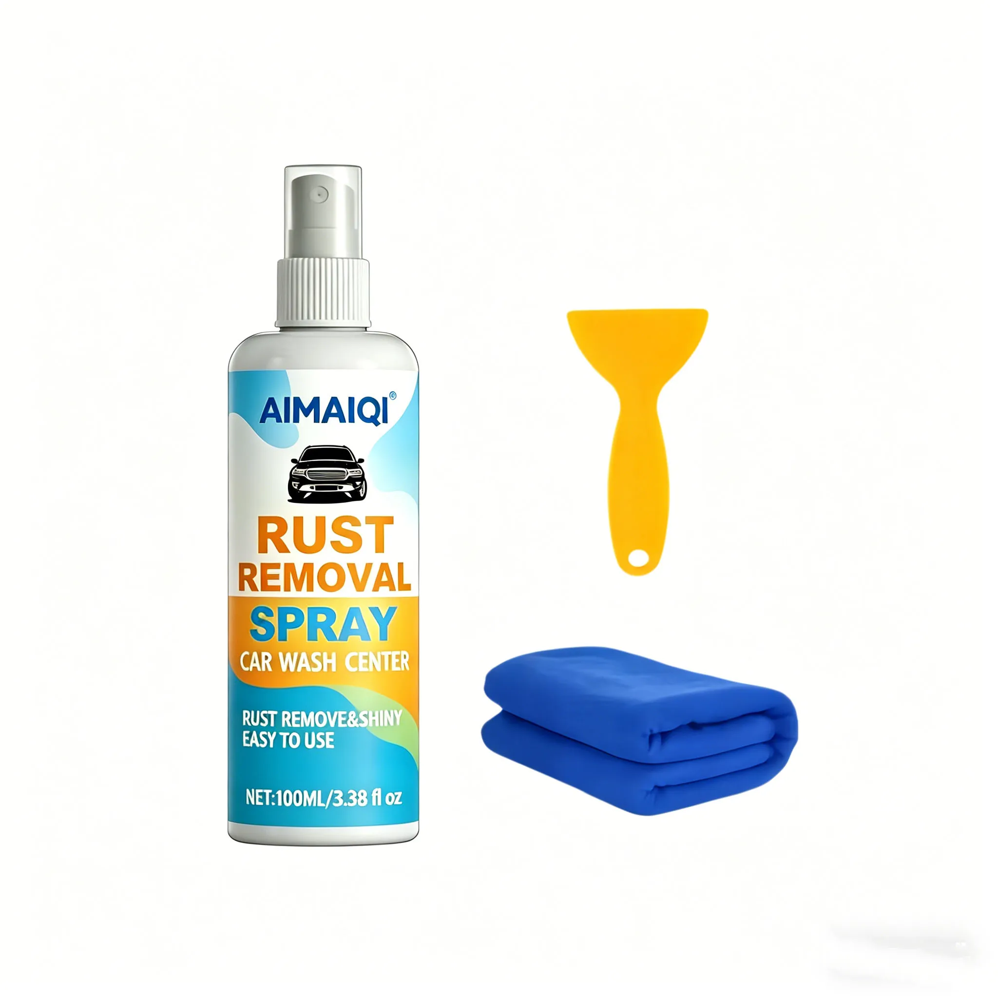 Powerful Car Rust Remover Spray, Instant Rust Dissolver & Shine Restorer for Auto Metal Parts