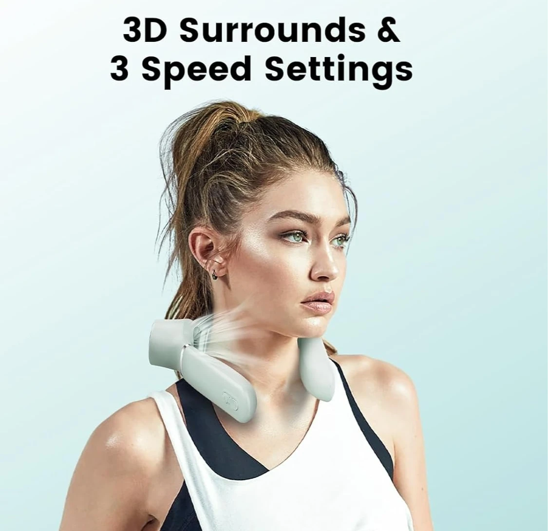 2025 ترقية جديدة حول الرقبة مروحة مكيف الهواء Usb المحمولة المحمولة شحن صغير في الهواء الطلق طالب أشباه الموصلات شريط حول ياقة الملابس