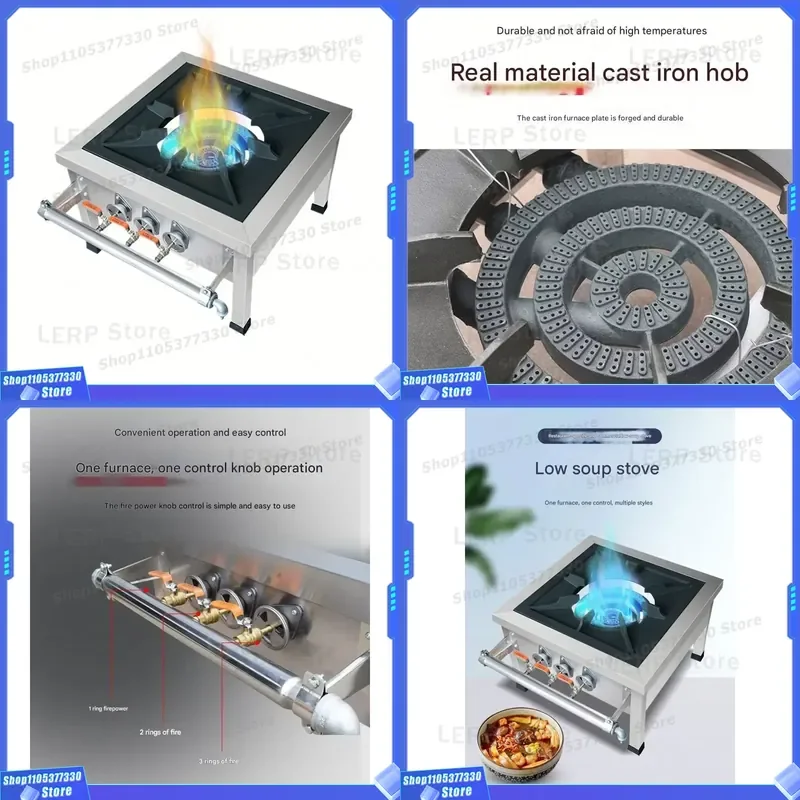 Heavy Duty Commercial LPG Gas Stove High Pressure Wok Burner for Restaurant Kitchen Cooking Equipment Professional Grade