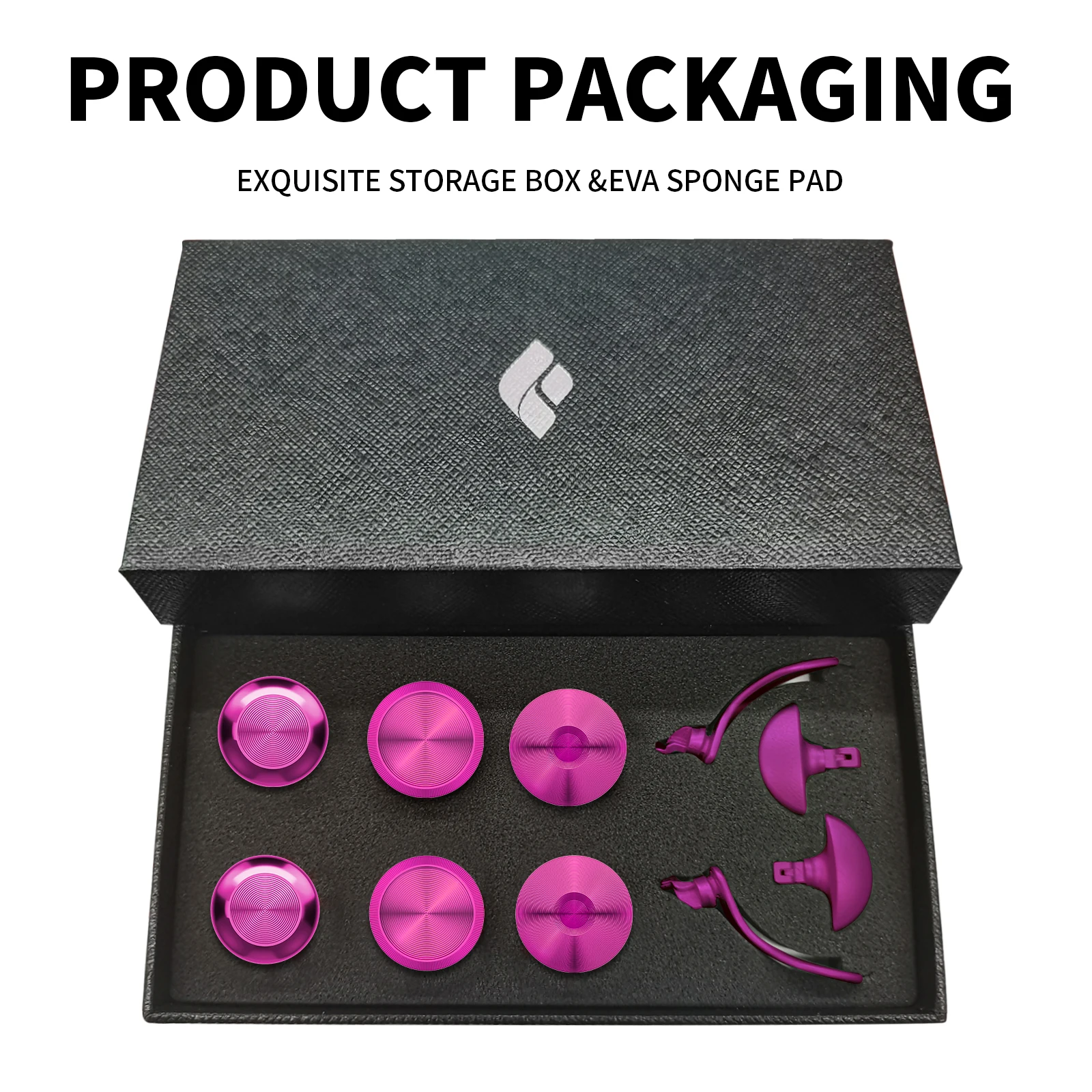 Metal Controller Thumb Sticks 10-in-1, 6 Swap Joysticks 4 Metal Rear Paddle Trigger Button Replacements, For PS5 Edge