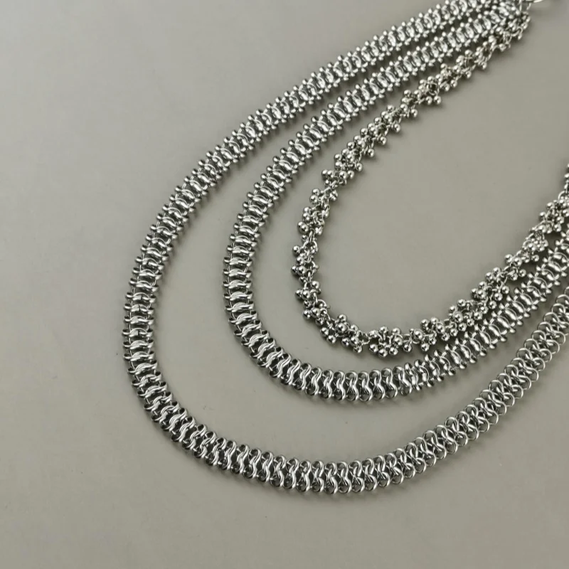 2025 New Model Cuban Style Stainless Steel Eight Character Pants Chain Hip Hop Men And Women One\'s Waist Luxury Accessories