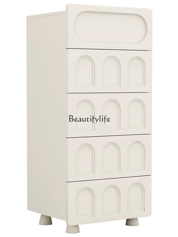 

12French Cream Style Chest of Drawers Living Room Sofa Edge Drawer Locker
