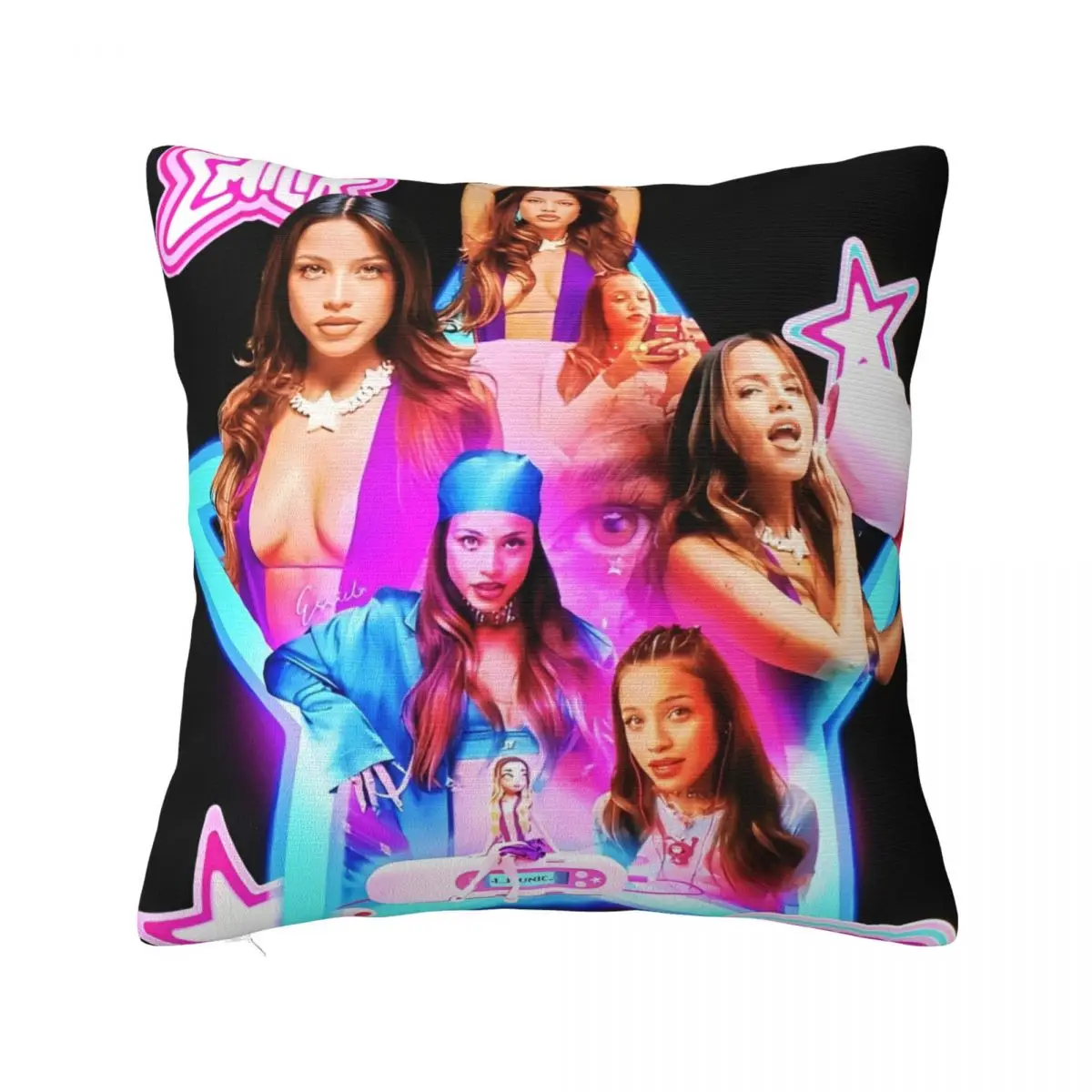 

Emilia Mernes Singer Pillowcase Printing Polyester Cushion Cover Decorations Pillow Case Cover Living Room Square 45*45cm