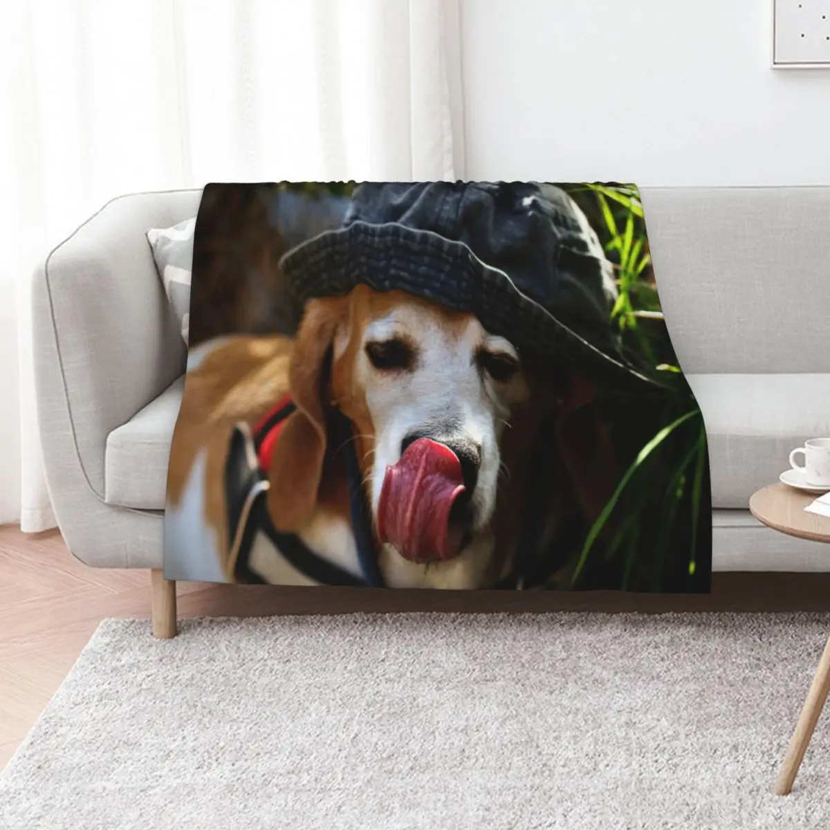 beagle Throw Blanket blankets and throws Plaid on the sofa Plush Single Flannel Fabric Thermals For Travel Blankets