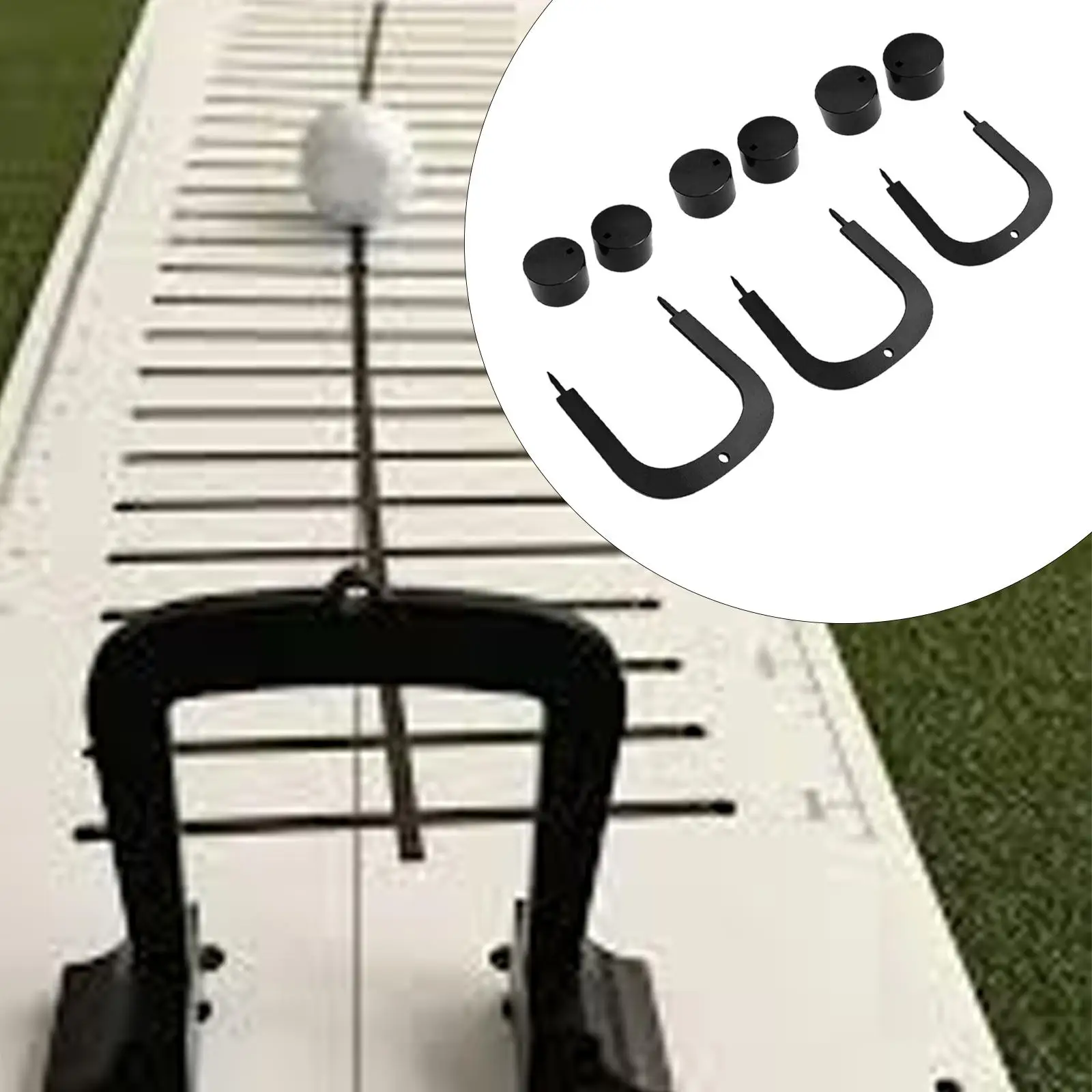 3 قطعة بوابات وضع الجولف لوازم الجولف الممارسة المعدنية لمكتب المنزل في الهواء الطلق 3 مجموعة قاعدة