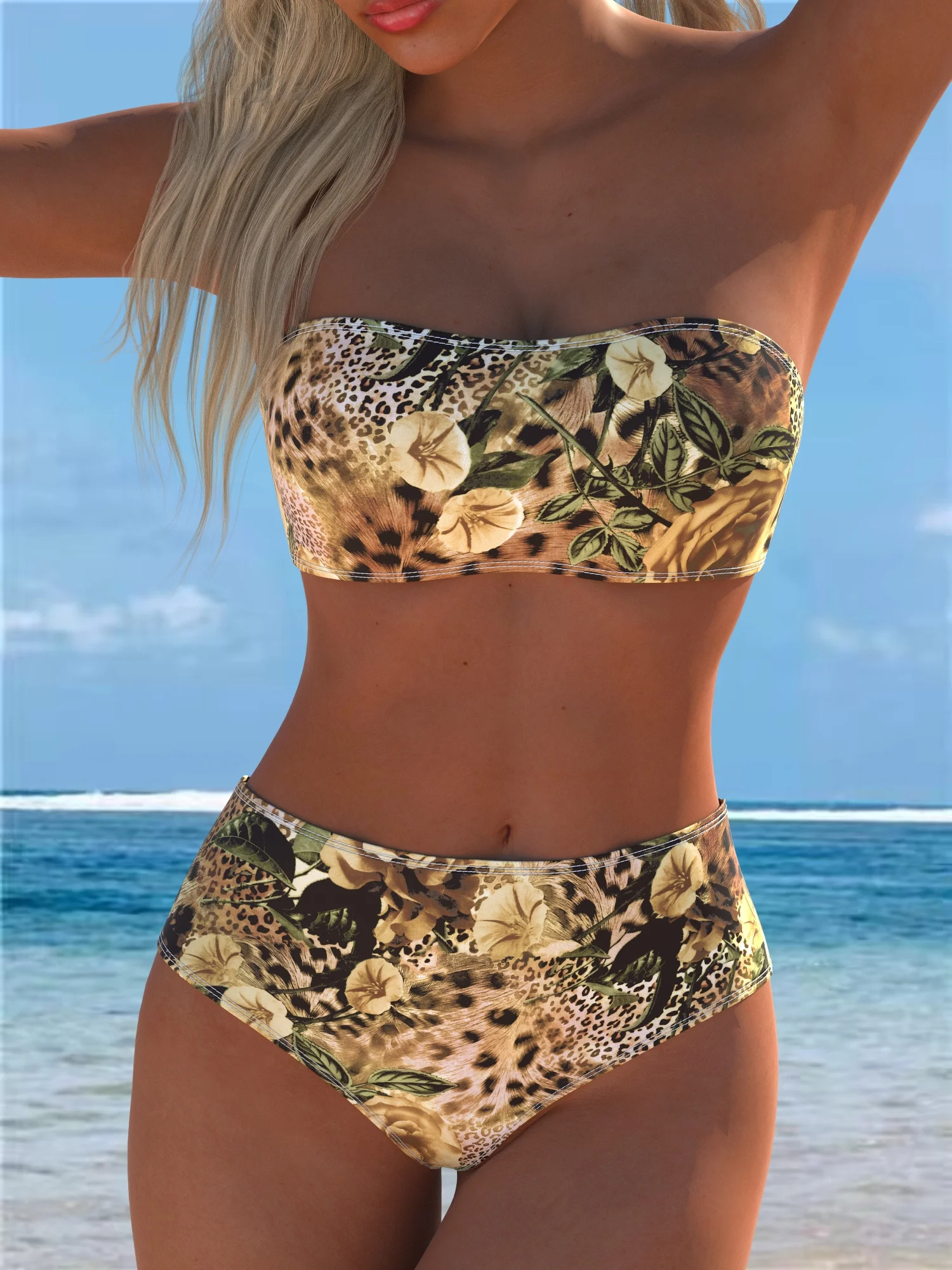 Damen-Bademode, Badeanzug, Strand-Outfits, Sommer, Strand, Festival, Urlaub, Reisen, sexy, luxuriös, modern, zweiteiliges Set, Bikinis