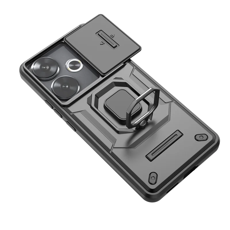 For Poco F6 5G Case Shockproof Armor Car Holder Ring Case For Poko Little F6 F 6 PocoF6 5G Camera Lens Protection Fundas