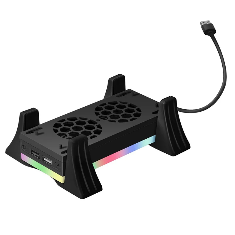 

【HOT ITEMS】 Держатель игровой консоли с охлаждающим вентилятором, 3-ступенчатая регулируемая передача для системы охлаждения серии S с цветной подсветкой