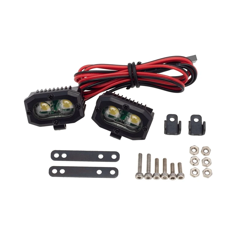 RC Car LED Light Headlight Spotlight For 1/10 RC Crawler Traxxas TRX4 TRX6 Axial SCX10 90046 Wraith RR10 MST Redcat