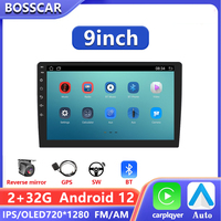 BOSSCAR Android 12 7/9/10inch Universal Car Radio for Nissan Kia Honda Toyota Multimedia Video Player 2Din Carplay GPS Navigaion