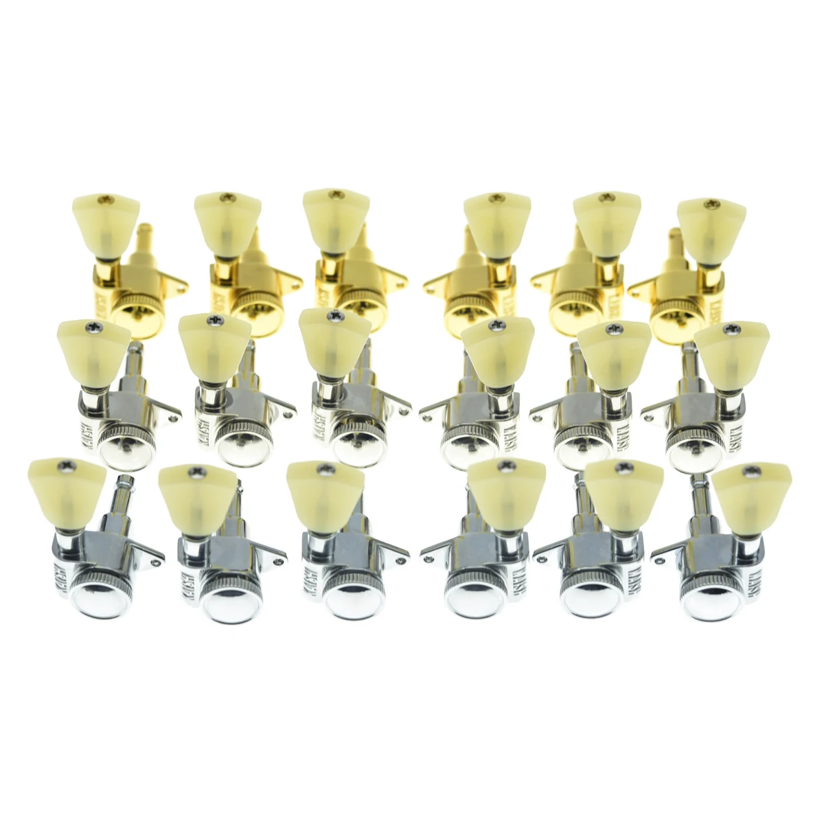 KAISH 3+3 Locking Tuners 21:1 Locking Tuning Machines Locking Tuning keys w/ Vintage Keystone Handle for USA LP/SG/ES/Acoustic