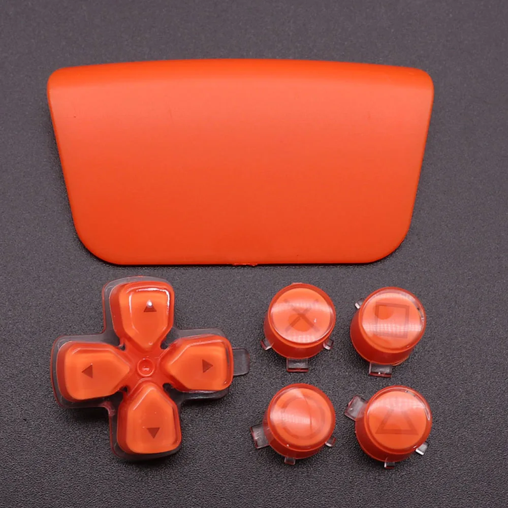 เปลี่ยนพลาสติกคริสตัลปุ่ม L1 R1 L2 R2 ABXY D Pad Driection Key ชุดทัชแพดพลาสติกสำหรับ PS5 Controller