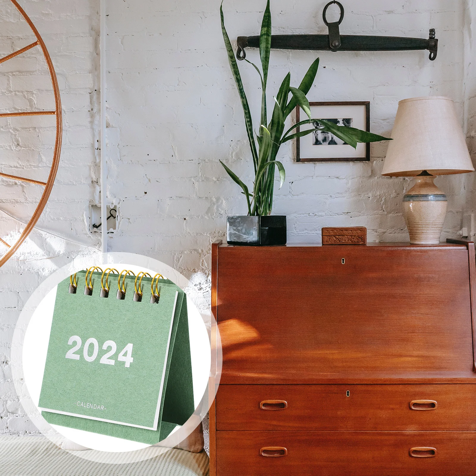 

Desk Calendar Desktop Calendars Paper Ornament Small Green Cute Little Standing