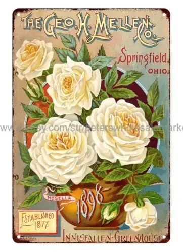 1898 Geo. H. Mellen Co. Springfield, Ohio metal tin sign modern wall decals