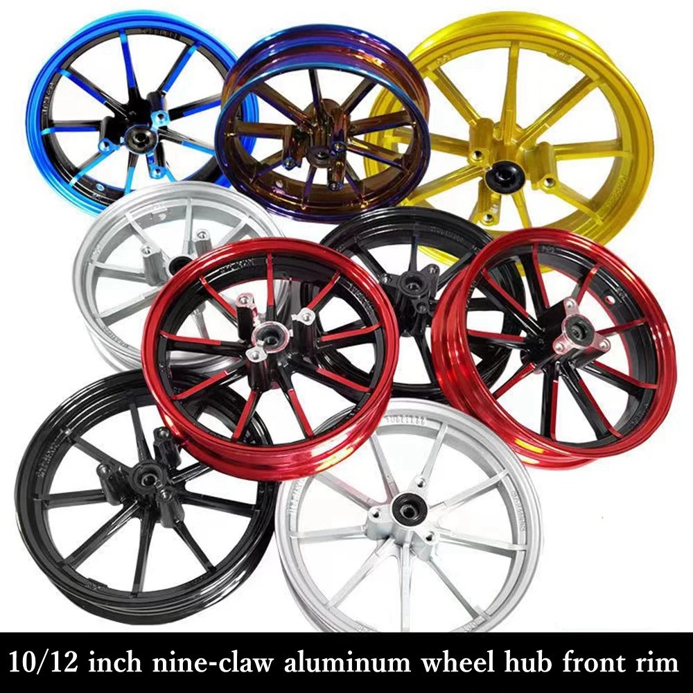 RPM 10/12inch Multi-Style Aluminum Hub Front Wheel Rims Universal For Honda Yamaha Scooter BWS RSZ JOG-GY6 Niu M3 M5 Or More