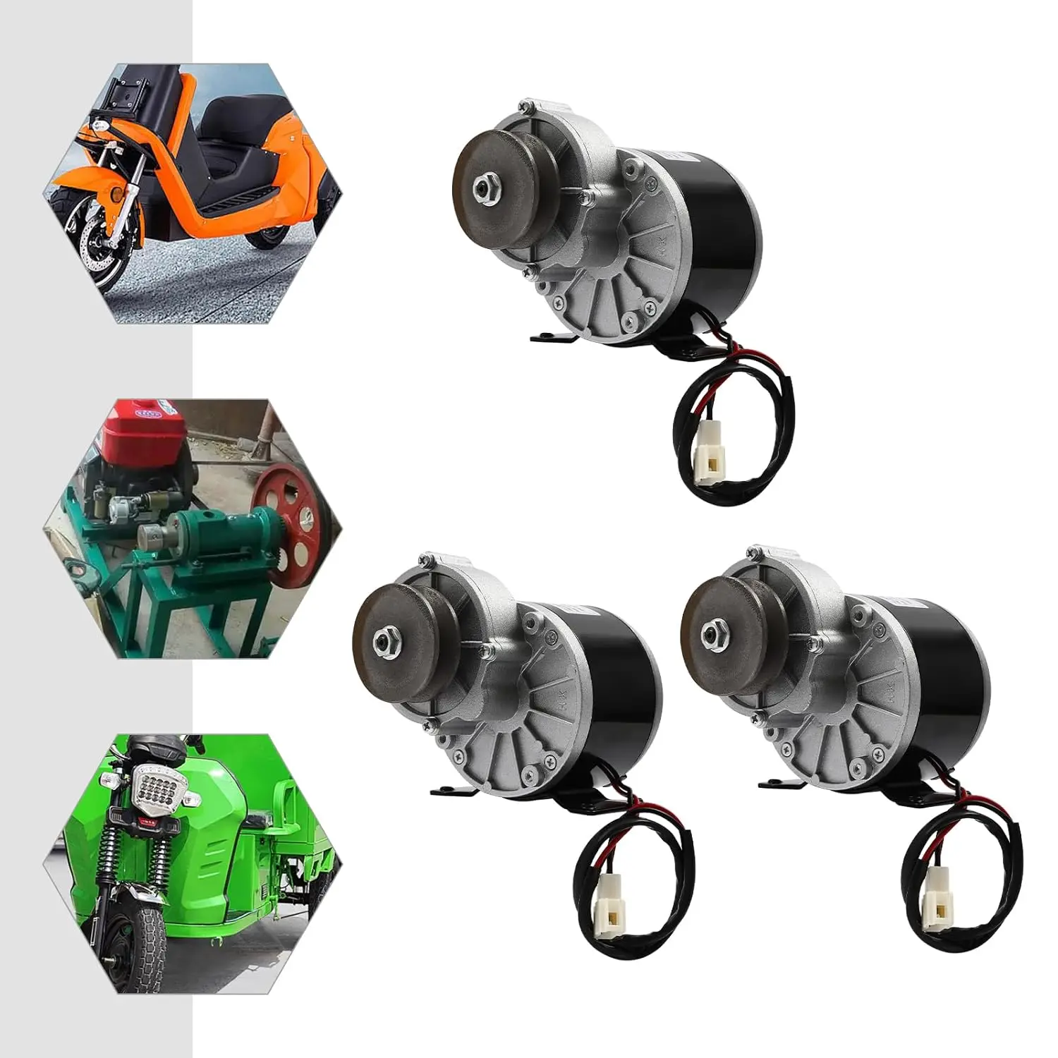 

BYMAOCAR Independent Gear Reduction Motor, 250W 2750RPM Powerful Motor with Belt Pulley