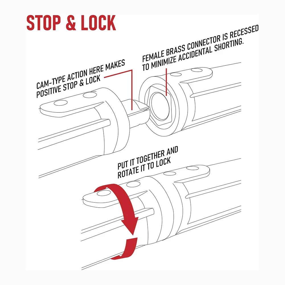 

VOFUN-LC40 Cable Connector Set, Includes Black Male & Female Connectors Cable Capacity: 1/0 To 2/0 (50-70Mm²)