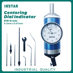 INSTAR-Indicador de prueba de Dial de centrado Coaxial, medidor de Dial de calidad Industrial estándar DIN, 0-3mm x 0,01mm